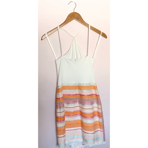 SOLD Anthro 🌸 Hutch Striped Frayed Halter Dress - Picture 6 of 7
